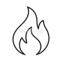 Fire Flame Icon Outline
