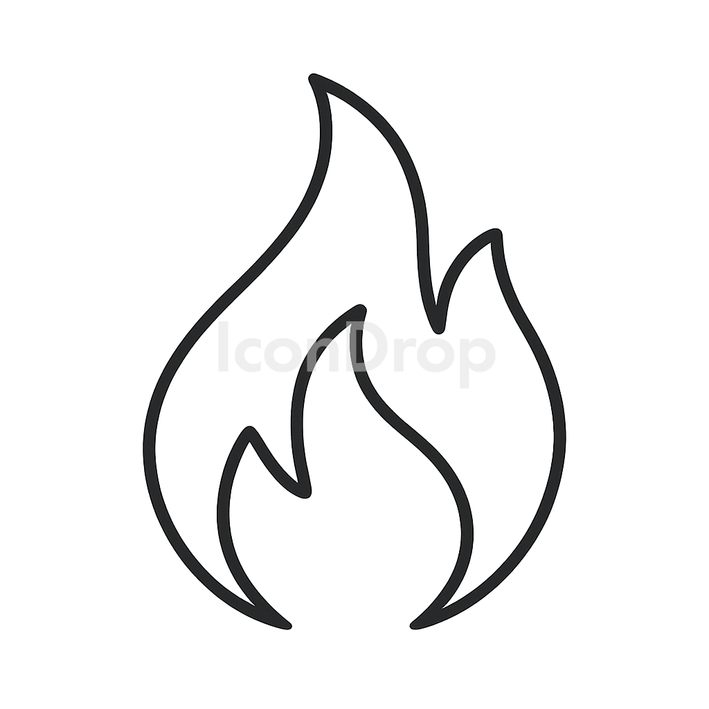 Fire Flame Icon Outline