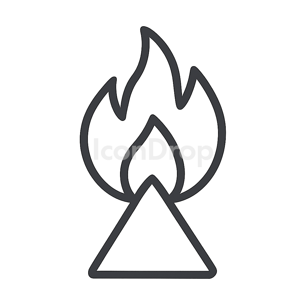 Fire Hazard Icon Outline