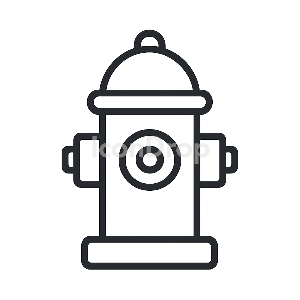 Fire Hydrant Icon Outline