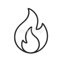 Fire Icon App Outline