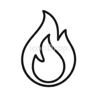 Fire Icon Game Outline