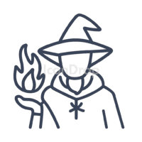 Fire Mage Icon Outline