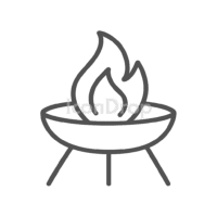 Fire Pit Icon Outline