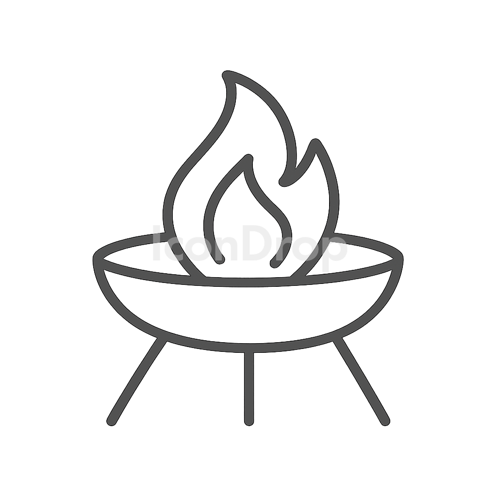 Fire Pit Icon Outline