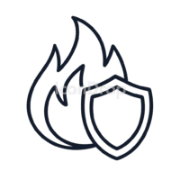 Fire Resistant Icon Outline