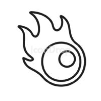 Fireball Game Icon Outline