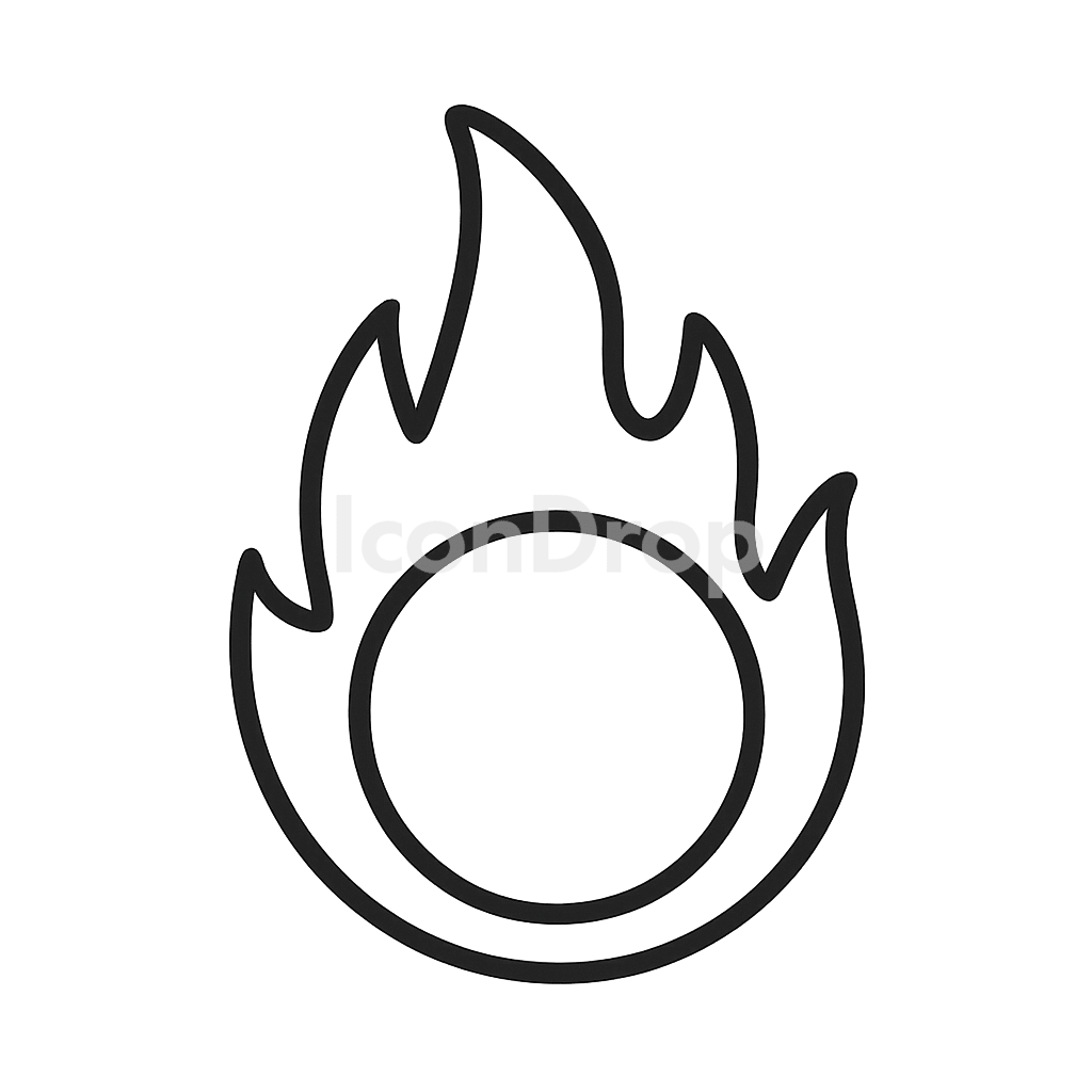 Fireball Icon Outline