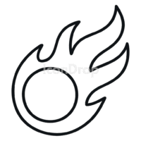 Fireball Skill Icon Outline
