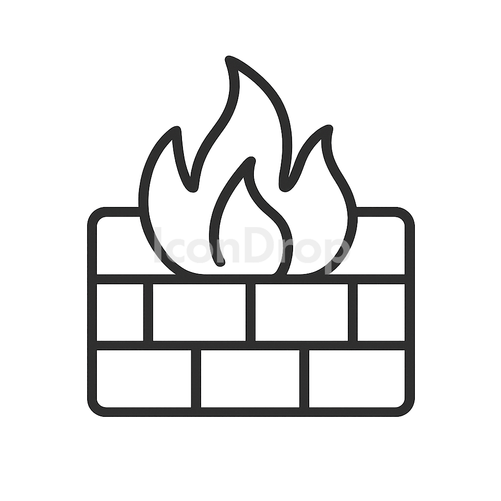 Firewall Icon Outline