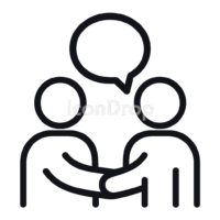 First Meet Icon Outline
