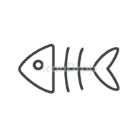 Fish Bone Icon Outline
