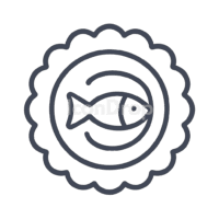 Fish Cake Icon Outline
