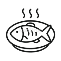 Fish Dish Icon Outline