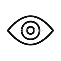 Fish Eye Icon Outline