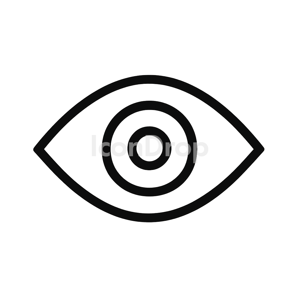 魚の目のアイコン アウトライン