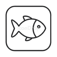 魚のアプリアイコン(アウトライン)