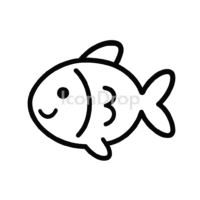 Fish Icon Cute Outline