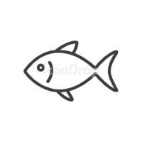 魚のアイコン（アウトライン）