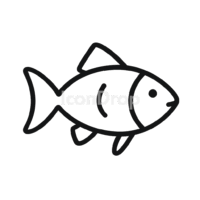 Fish Icon Silhouette Outline