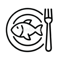 Fish Meal Icon Outline
