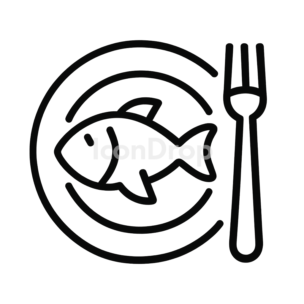 Fish Meal Icon Outline