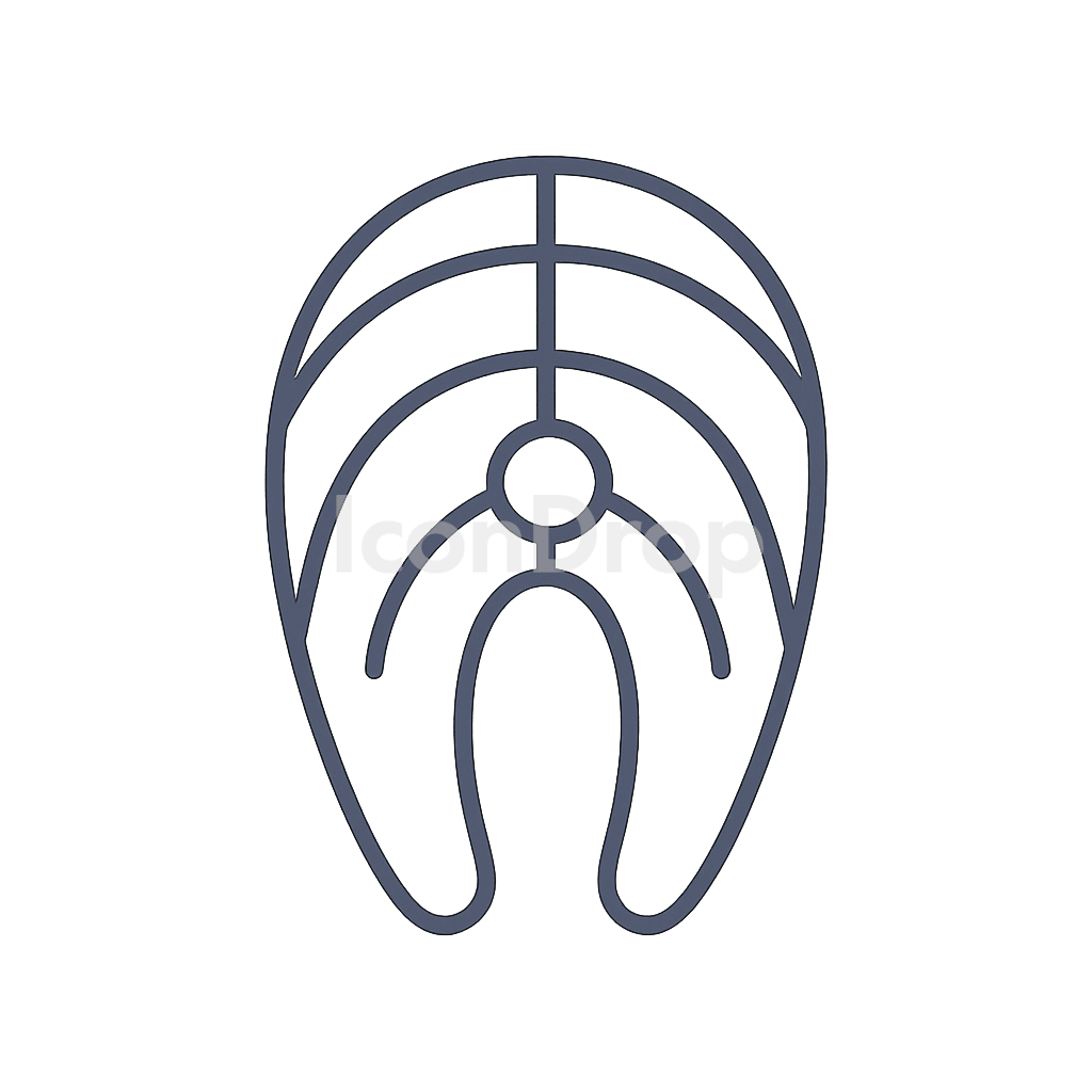 Fish Meat Icon Outline
