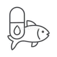 Fish Oil Icon Outline