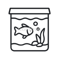 Fish Tank Icon Outline