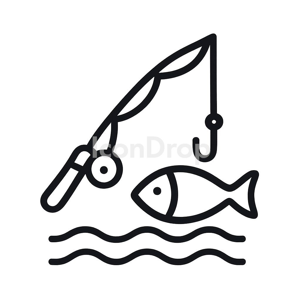 Fishing Icon Outline