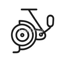 Fishing Reel Icon Outline