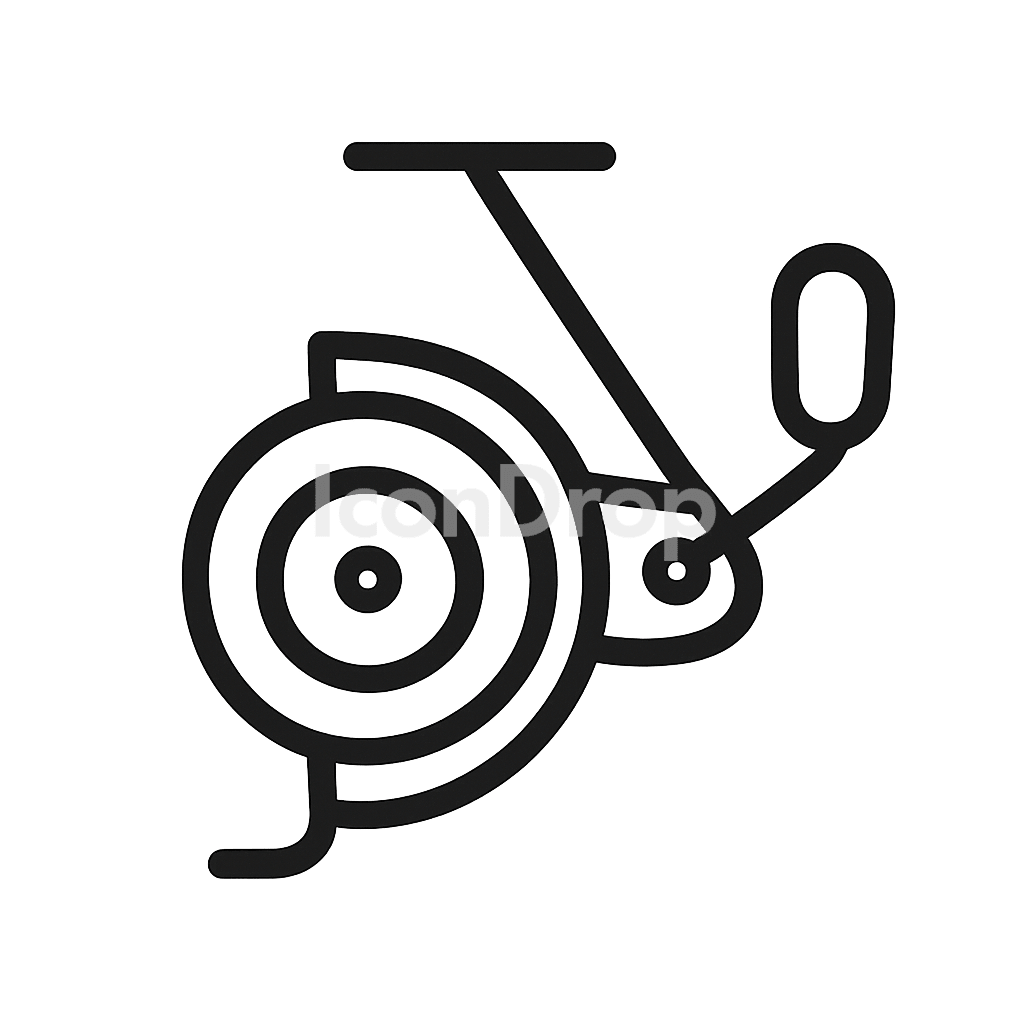 Fishing Reel Icon Outline