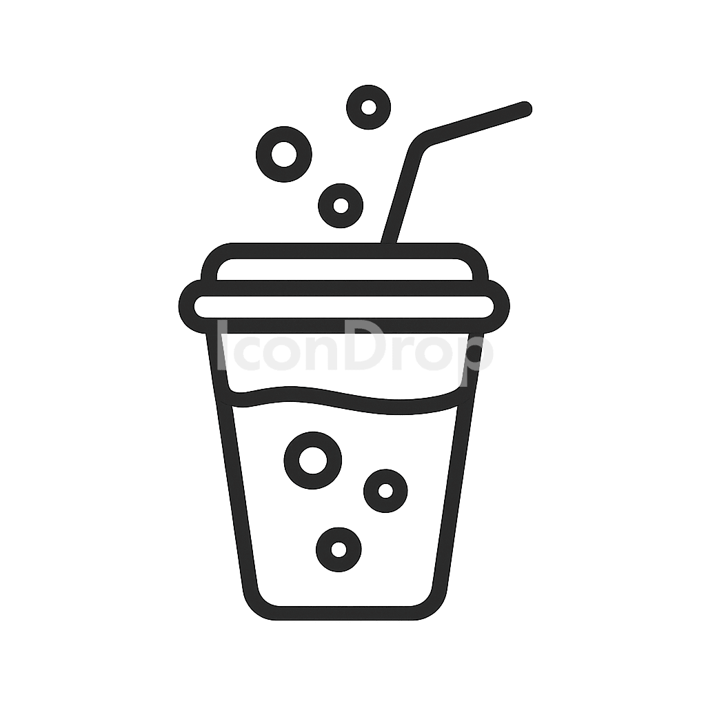 Fizzy Drink Icon Outline