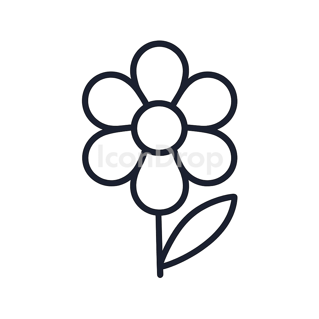 花のアイコン アウトライン
