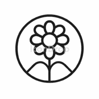 フラワーパワーのアイコン(アウトライン)
