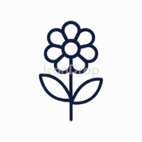 シンプルな花のアイコン(アウトライン)
