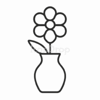 花瓶のアイコン(アウトライン)