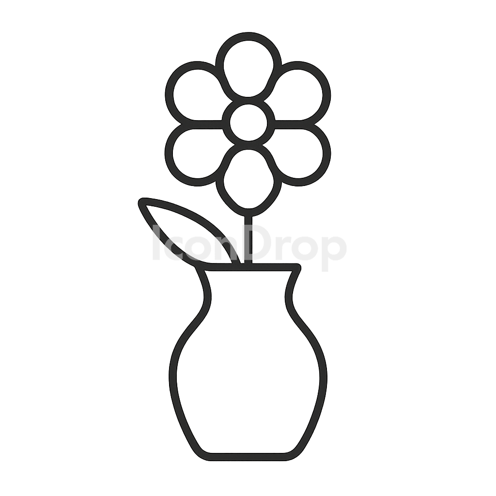 花瓶のアイコン アウトライン