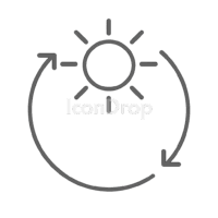 Follow The Sun Icon Outline