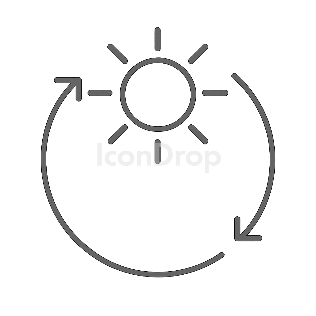 Follow The Sun Icon Outline
