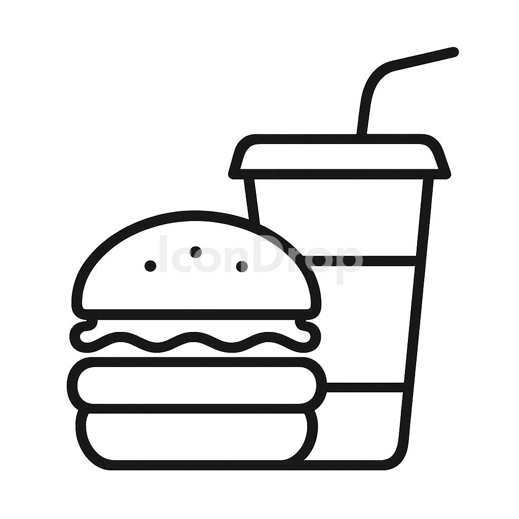 Food And Beverage Icon Outline