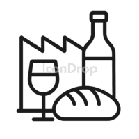Food And Beverage Industry Icon Outline