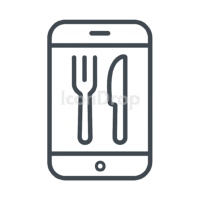 Food App Icon Aesthetic Outline