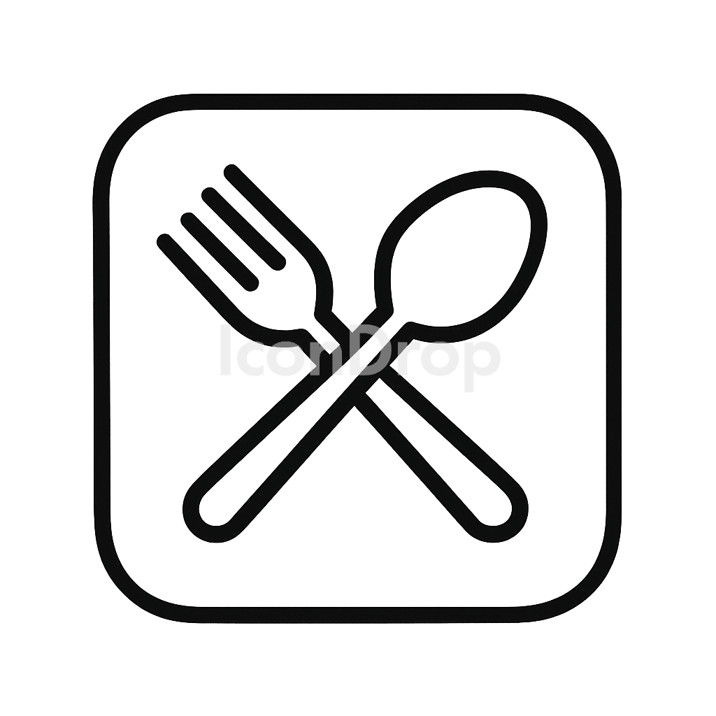 Food App Icon Outline