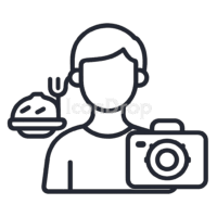 Food Blogger Icon Outline