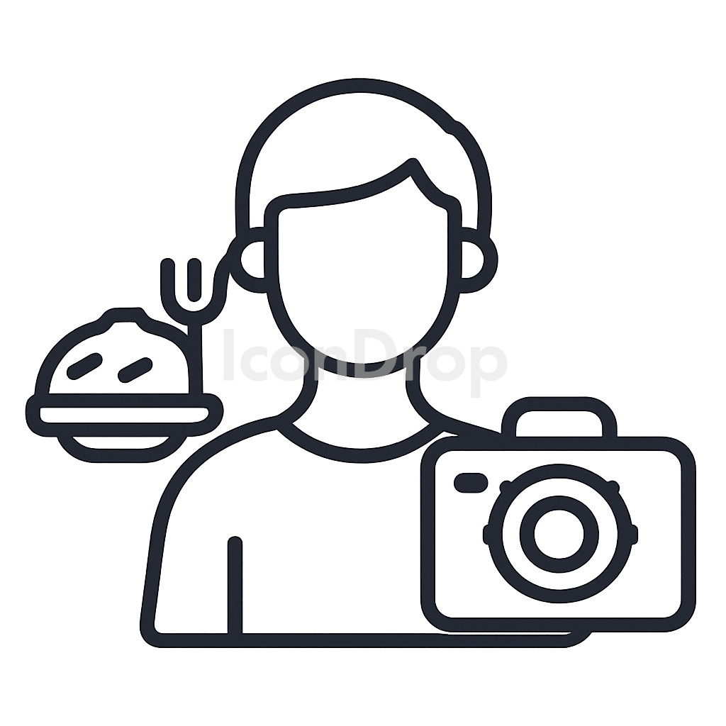 Food Blogger Icon Outline