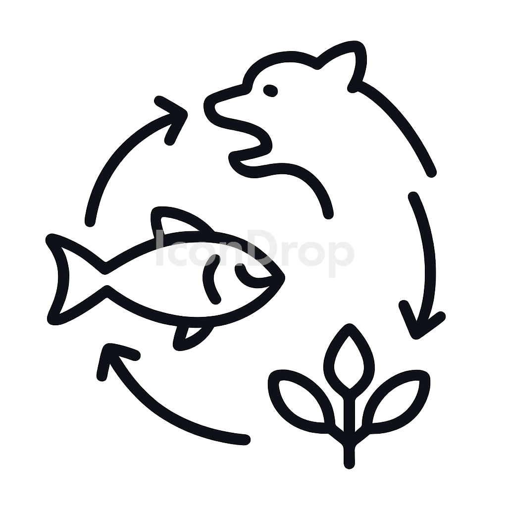 Food Chain Icon Outline