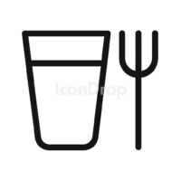 Food Contact Icon Outline