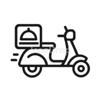 Food Delivery Bike Icon Outline