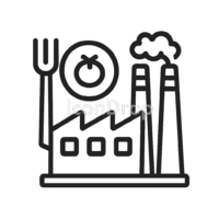 Food Factory Icon Outline